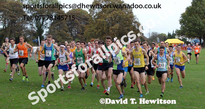 Start of the senior mens Northern Cross Country Relays. Photo: David T. Hewitson/Sports for All Pics